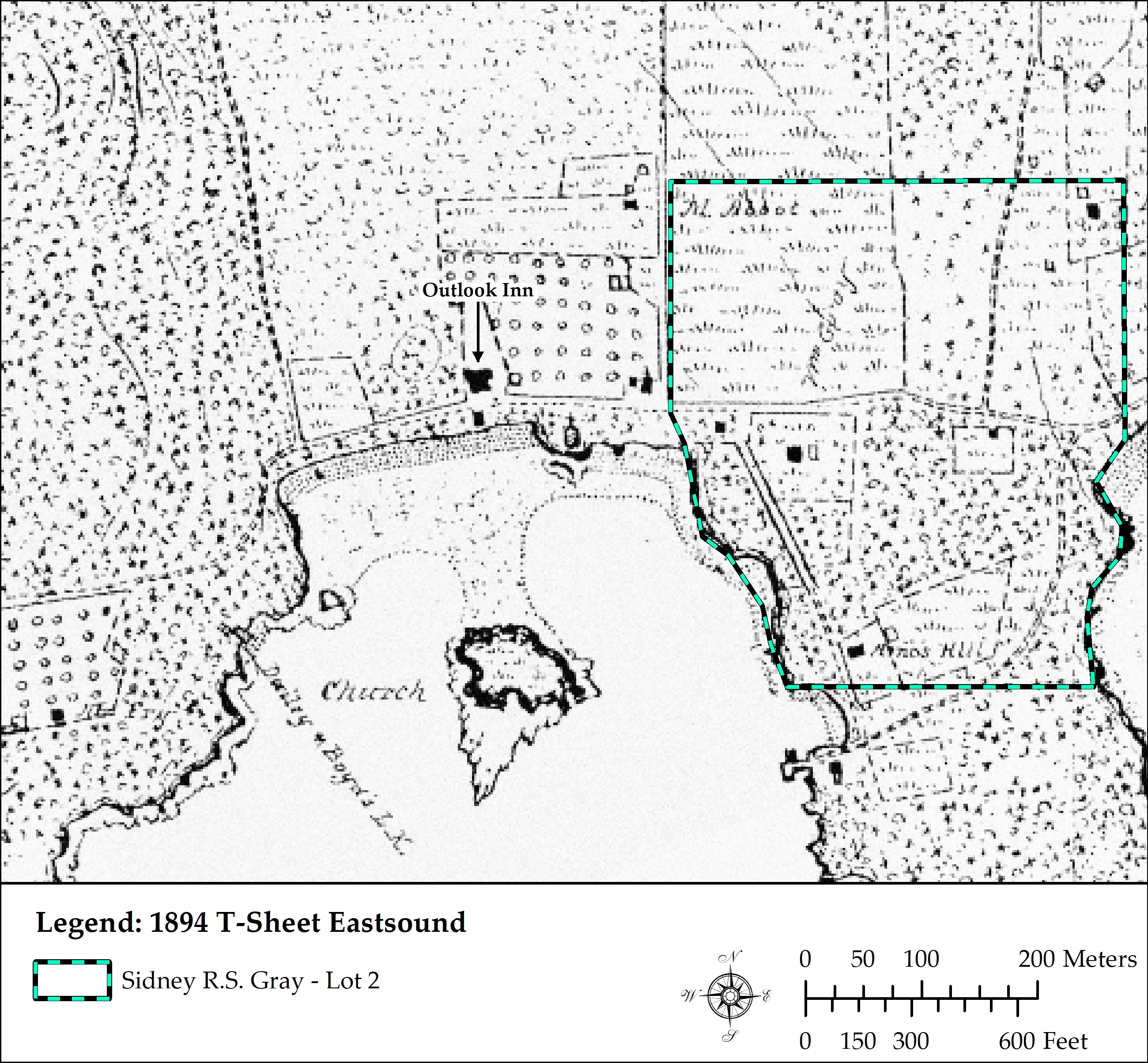 1894 USCGS T-Sheet Enhanced with the Gray Lot 2